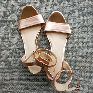 Nine West Rose Gold Strappy Heeled Sandles Wedding
